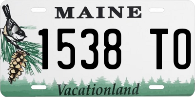 ME license plate 1538TO