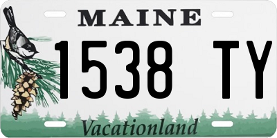 ME license plate 1538TY