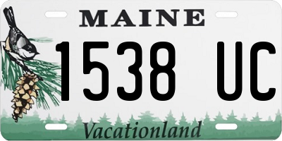 ME license plate 1538UC