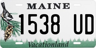 ME license plate 1538UD