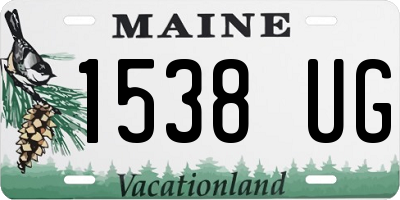 ME license plate 1538UG