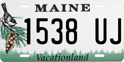 ME license plate 1538UJ