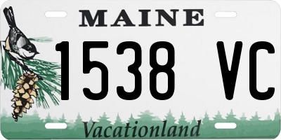 ME license plate 1538VC