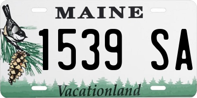 ME license plate 1539SA