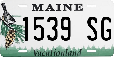 ME license plate 1539SG