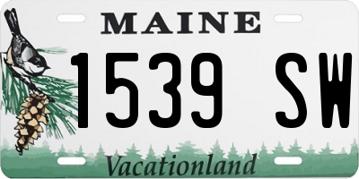 ME license plate 1539SW