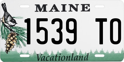 ME license plate 1539TO