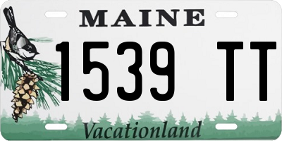 ME license plate 1539TT