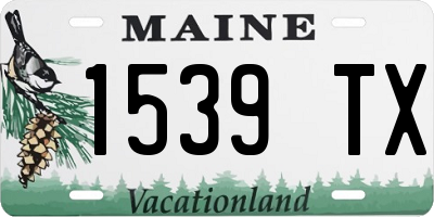 ME license plate 1539TX