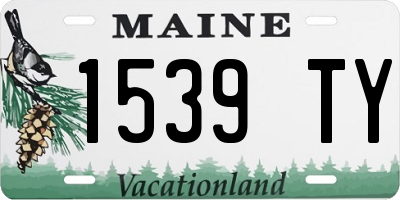 ME license plate 1539TY