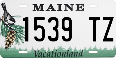 ME license plate 1539TZ