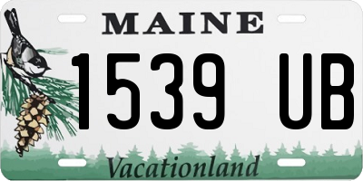 ME license plate 1539UB