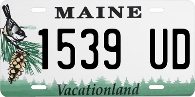 ME license plate 1539UD