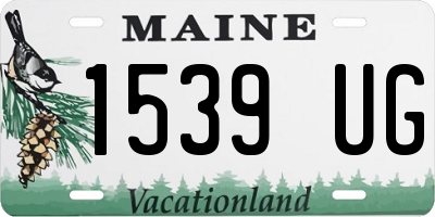 ME license plate 1539UG