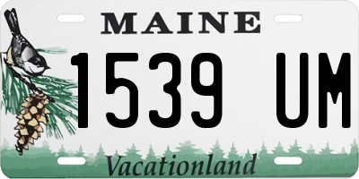 ME license plate 1539UM
