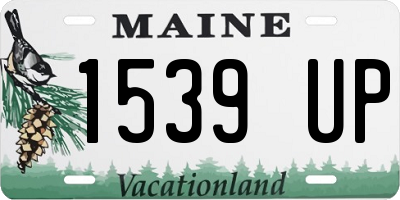 ME license plate 1539UP