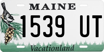 ME license plate 1539UT