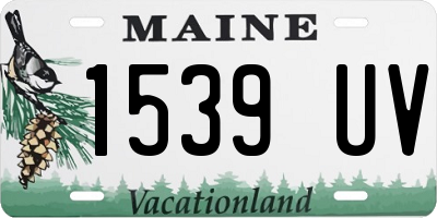 ME license plate 1539UV