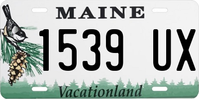 ME license plate 1539UX