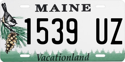 ME license plate 1539UZ