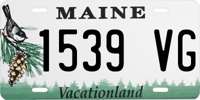 ME license plate 1539VG