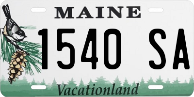 ME license plate 1540SA