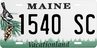 ME license plate 1540SC