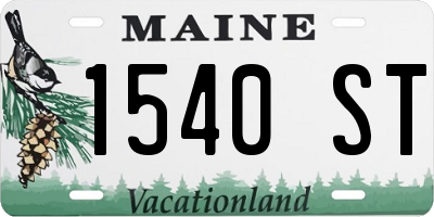 ME license plate 1540ST