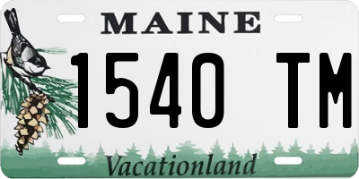 ME license plate 1540TM