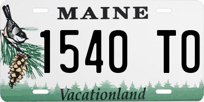 ME license plate 1540TO