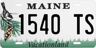 ME license plate 1540TS