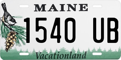 ME license plate 1540UB