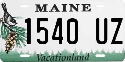 ME license plate 1540UZ