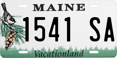 ME license plate 1541SA