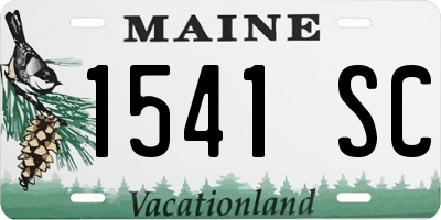 ME license plate 1541SC