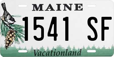 ME license plate 1541SF
