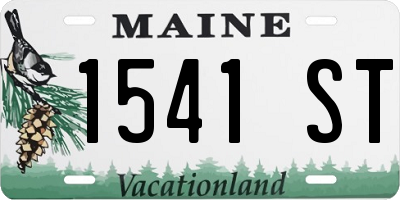ME license plate 1541ST