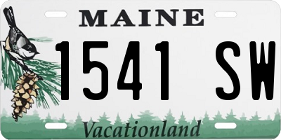 ME license plate 1541SW