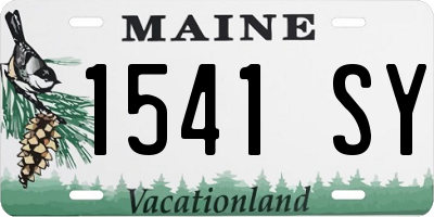 ME license plate 1541SY
