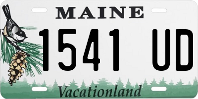 ME license plate 1541UD