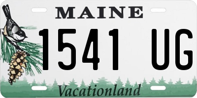 ME license plate 1541UG