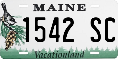 ME license plate 1542SC