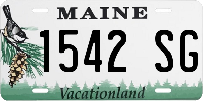 ME license plate 1542SG