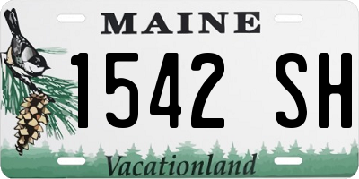 ME license plate 1542SH