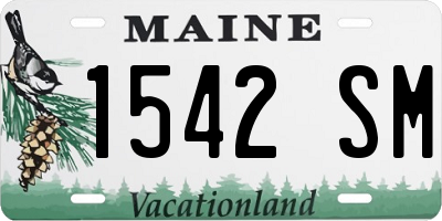 ME license plate 1542SM