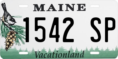 ME license plate 1542SP