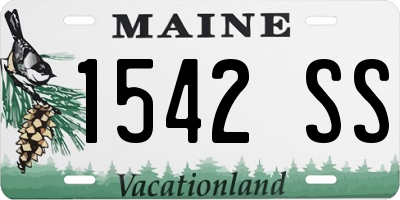 ME license plate 1542SS