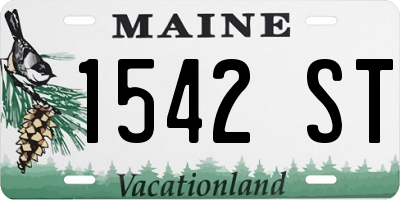 ME license plate 1542ST