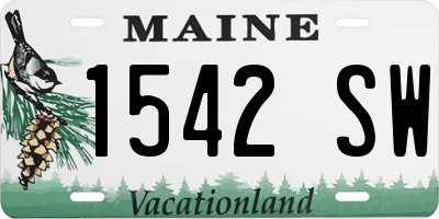 ME license plate 1542SW