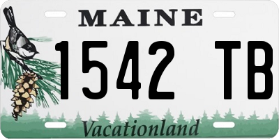 ME license plate 1542TB